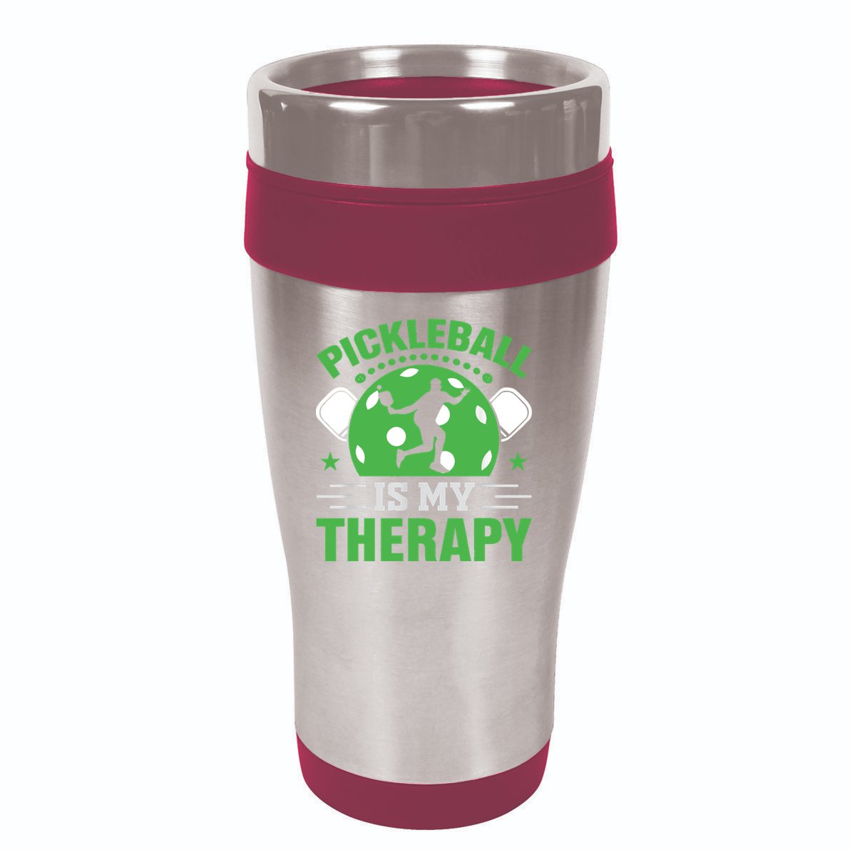 Pickleball Is My Therapy 16oz Travel Tumbler