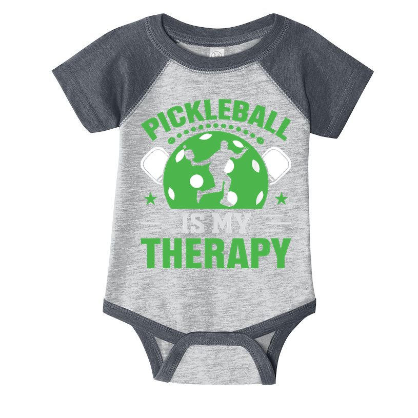 Pickleball Is My Therapy Infant Baby Jersey Bodysuit
