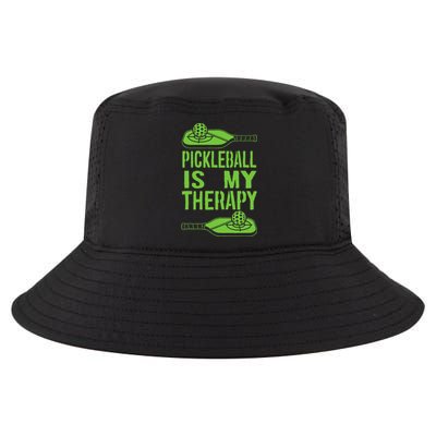 Pickleball is My Therapy. Funny Pickleball Paddle Cool Comfort Performance Bucket Hat