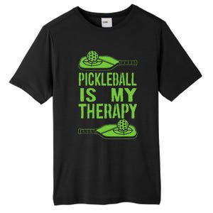 Pickleball is My Therapy. Funny Pickleball Paddle Tall Fusion ChromaSoft Performance T-Shirt