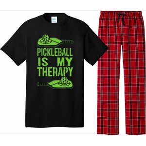 Pickleball is My Therapy. Funny Pickleball Paddle Pajama Set