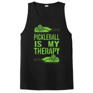 Pickleball is My Therapy. Funny Pickleball Paddle PosiCharge Competitor Tank