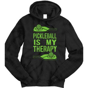 Pickleball is My Therapy. Funny Pickleball Paddle Tie Dye Hoodie