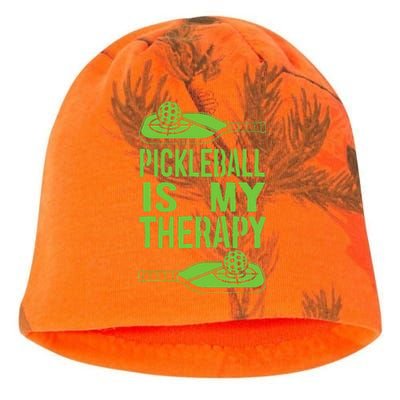 Pickleball is My Therapy. Funny Pickleball Paddle Kati - Camo Knit Beanie