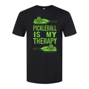 Pickleball is My Therapy. Funny Pickleball Paddle Softstyle CVC T-Shirt