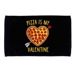 Pizza Is My Valentine Funny Valentines Day Gift Microfiber Hand Towel