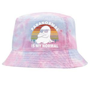 Paranormal Is My Normal Retro Ghost Hunting Halloween Tie-Dyed Bucket Hat