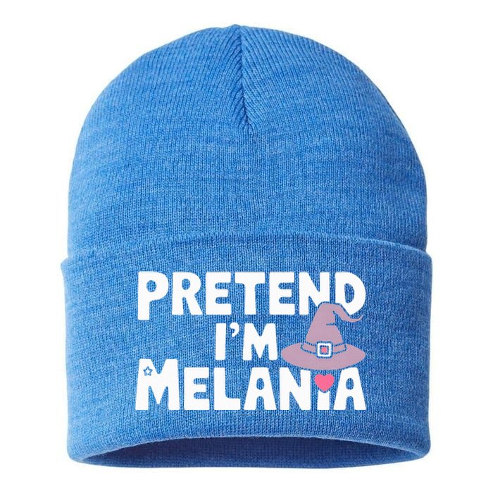 Pretend IM Melania Easy Halloween Costume Trump 2024 Sustainable Knit Beanie