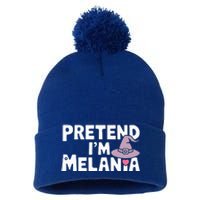 Pretend IM Melania Easy Halloween Costume Trump 2024 Pom Pom 12in Knit Beanie