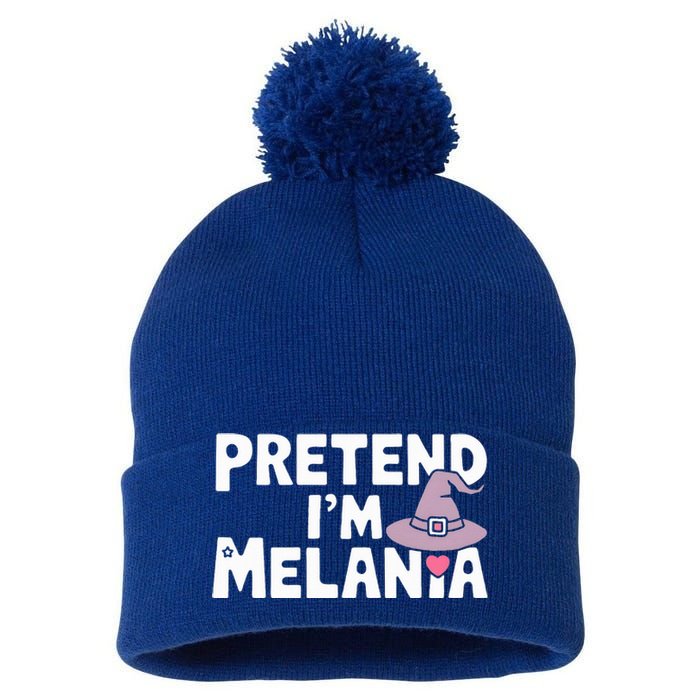 Pretend IM Melania Easy Halloween Costume Trump 2024 Pom Pom 12in Knit Beanie