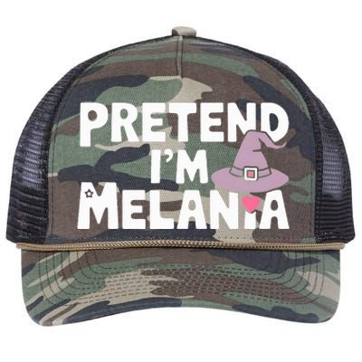 Pretend IM Melania Easy Halloween Costume Trump 2024 Retro Rope Trucker Hat Cap