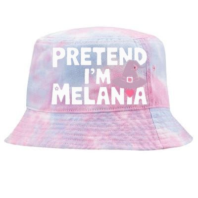 Pretend IM Melania Easy Halloween Costume Trump 2024 Tie-Dyed Bucket Hat