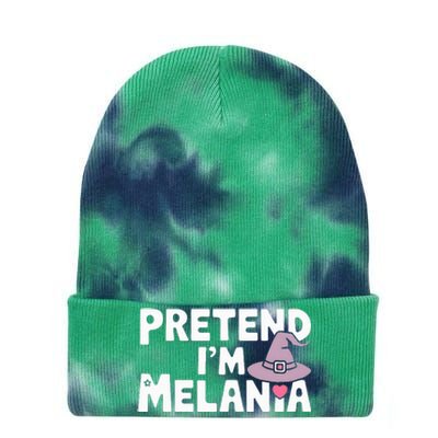 Pretend IM Melania Easy Halloween Costume Trump 2024 Tie Dye 12in Knit Beanie