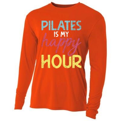 Pilates Is My Happy Hour Workout Gym Gift And Gift Cooling Performance Long Sleeve Crew