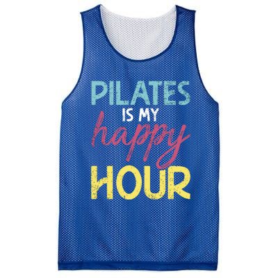 Pilates Is My Happy Hour Workout Gym Gift And Gift Mesh Reversible Basketball Jersey Tank