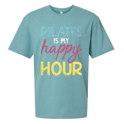 Pilates Is My Happy Hour Workout Gym Gift And Gift Sueded Cloud Jersey T-Shirt