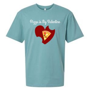 Pizza Is My Valentine Funny Valentines Day Pizza Heart Funny Gift Sueded Cloud Jersey T-Shirt