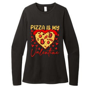 Pizza Is My Valentine Heart Funny Valentines Day Funny Gift Womens CVC Long Sleeve Shirt