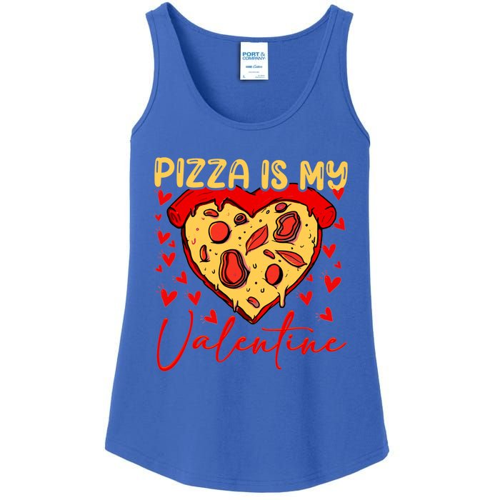 Pizza Is My Valentine Heart Funny Valentines Day Funny Gift Ladies Essential Tank