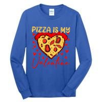 Pizza Is My Valentine Heart Funny Valentines Day Funny Gift Tall Long Sleeve T-Shirt