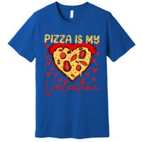 Pizza Is My Valentine Heart Funny Valentines Day Funny Gift Premium T-Shirt