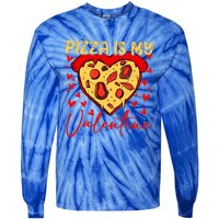 Pizza Is My Valentine Heart Funny Valentines Day Funny Gift Tie-Dye Long Sleeve Shirt