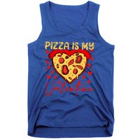 Pizza Is My Valentine Heart Funny Valentines Day Funny Gift Tank Top