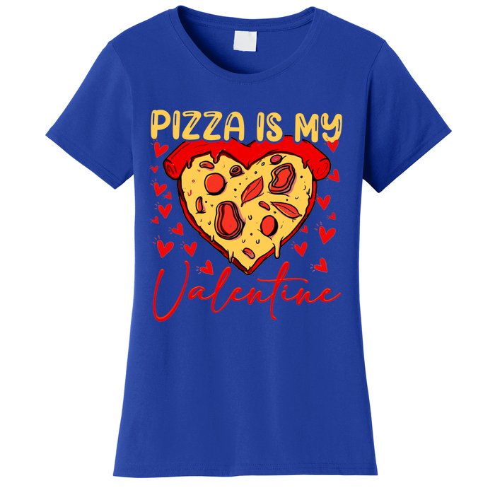 Pizza Is My Valentine Heart Funny Valentines Day Funny Gift Women's T-Shirt