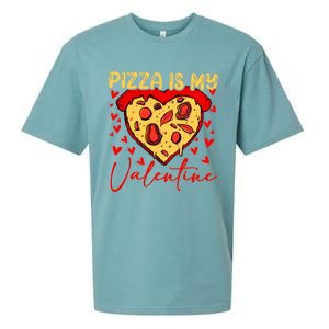 Pizza Is My Valentine Heart Funny Valentines Day Funny Gift Sueded Cloud Jersey T-Shirt