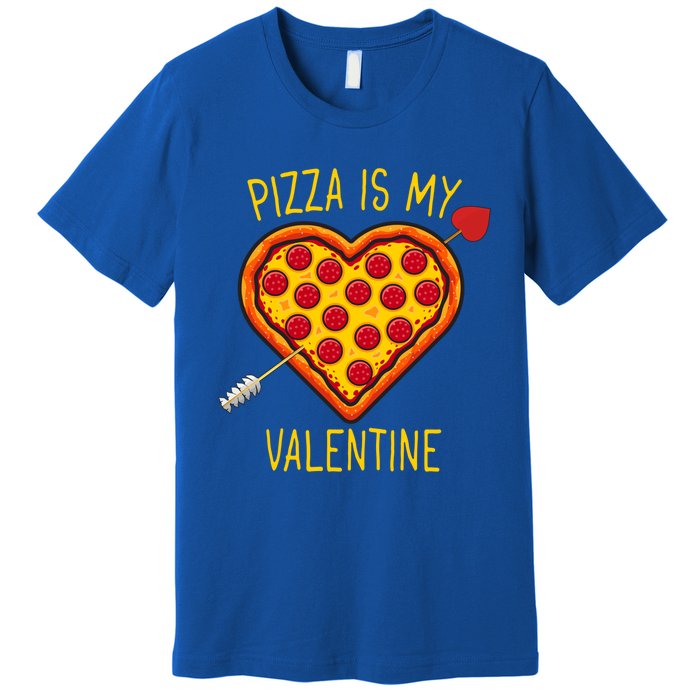 Pizza Is My Valentine Heart Pepperoni Lover Valentines Day Gift Premium T-Shirt