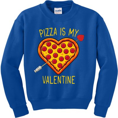 Pizza Is My Valentine Heart Pepperoni Lover Valentines Day Gift Kids Sweatshirt