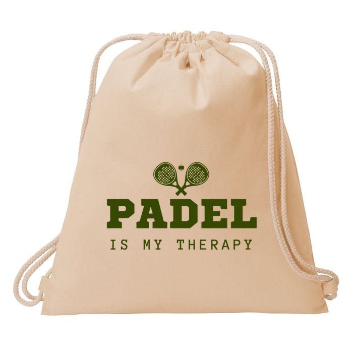 Padel Is My Therapy Drawstring Bag