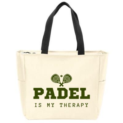 Padel Is My Therapy Zip Tote Bag