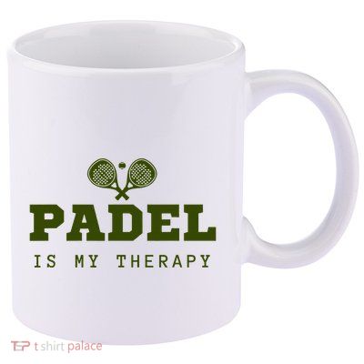 Padel Is My Therapy 11oz C Handle Ceramic Mug