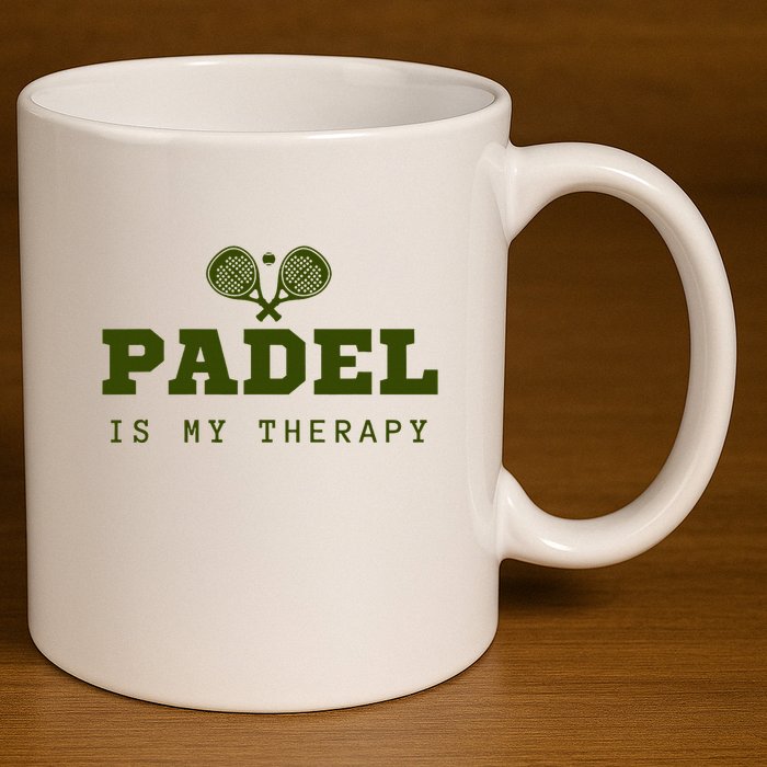 Padel Is My Therapy 11oz C Handle Ceramic Mug