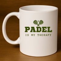 Padel Is My Therapy 11oz C Handle Ceramic Mug