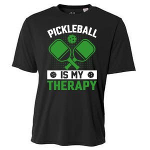 Pickleball Is My Therapy Funny Pickleball Cooling Performance Crew T-Shirt