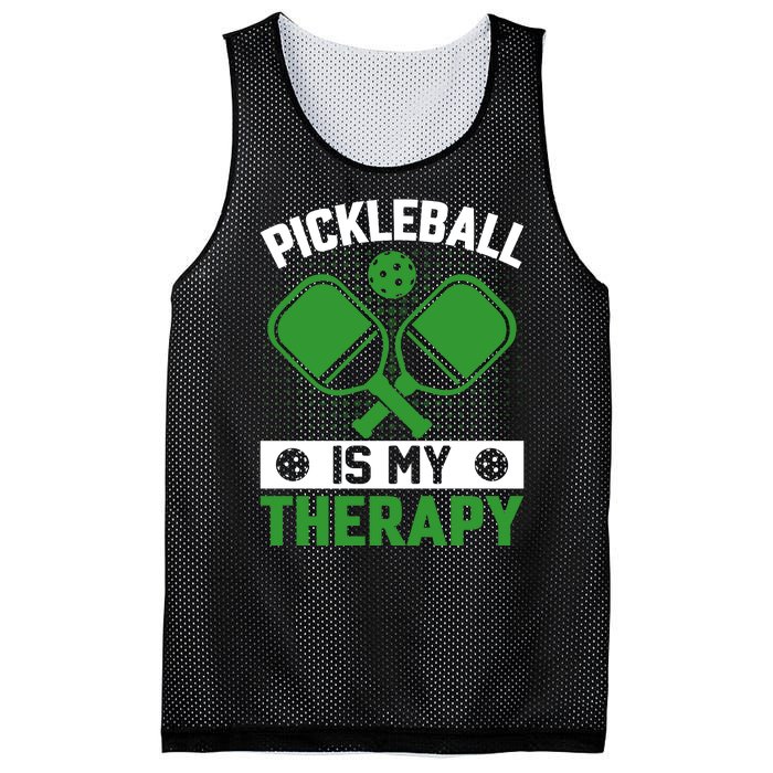 Pickleball Is My Therapy Funny Pickleball Mesh Reversible Basketball Jersey Tank