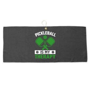 Pickleball Is My Therapy Funny Pickleball Large Microfiber Waffle Golf Towel