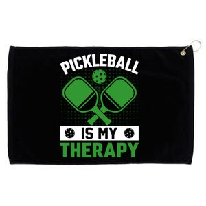 Pickleball Is My Therapy Funny Pickleball Grommeted Golf Towel