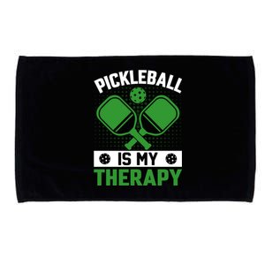 Pickleball Is My Therapy Funny Pickleball Microfiber Hand Towel