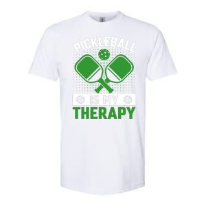 Pickleball Is My Therapy Funny Pickleball Softstyle CVC T-Shirt