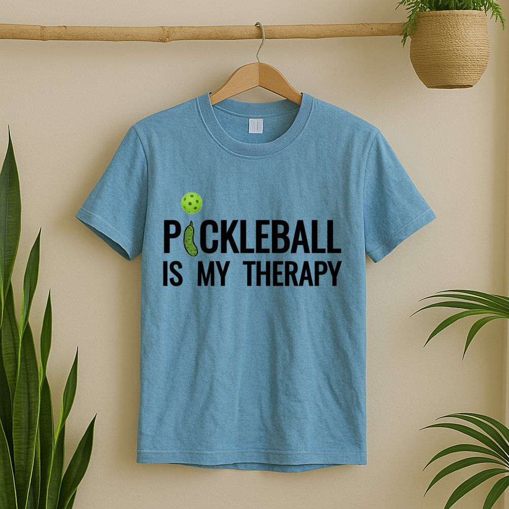 Pickleball Is My Therapy Funny Pickleball Players Gift T-Shirt