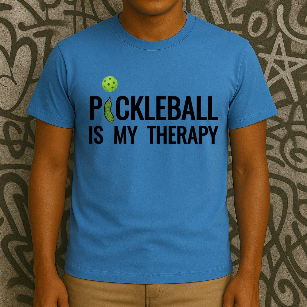 Pickleball Is My Therapy Funny Pickleball Players Gift T-Shirt