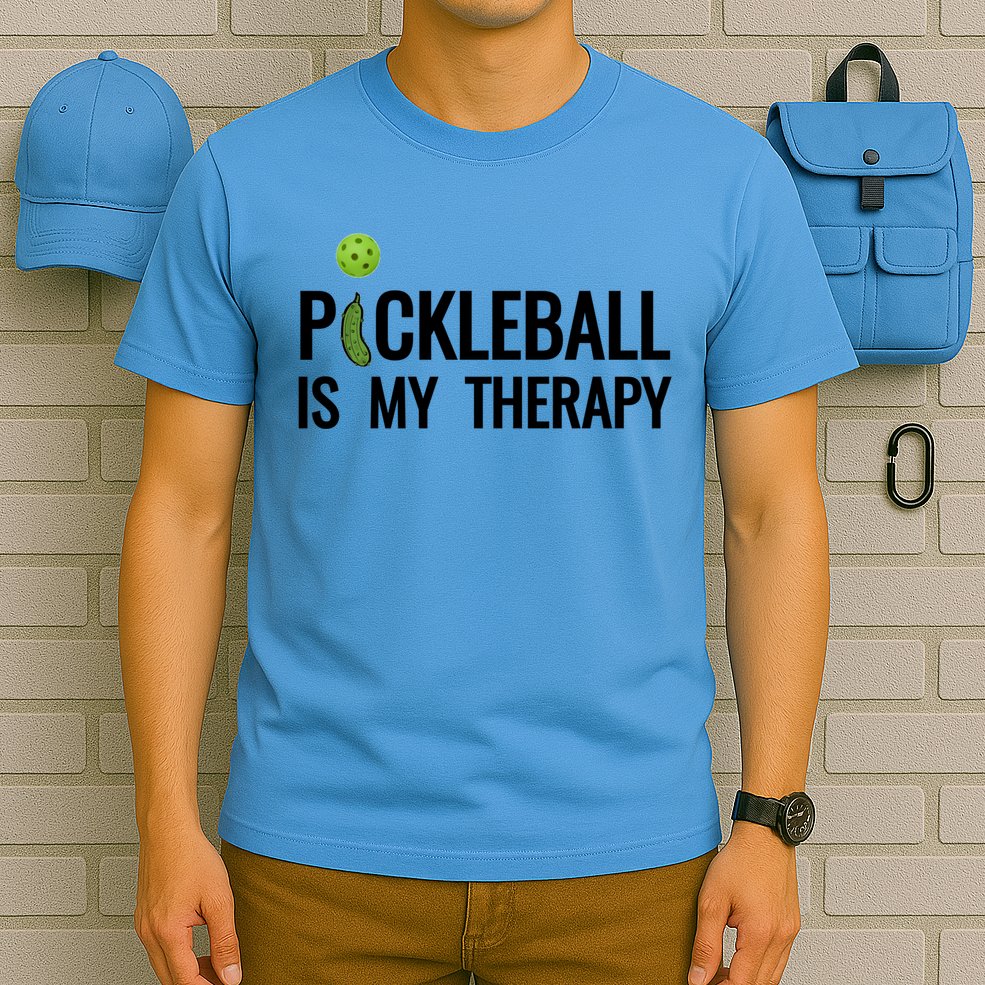 Pickleball Is My Therapy Funny Pickleball Players Gift T-Shirt