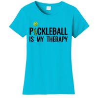 Pickleball Is My Therapy Funny Pickleball Players Gift Women's T-Shirt