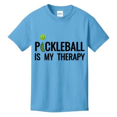 Pickleball Is My Therapy Funny Pickleball Players Gift Kids T-Shirt