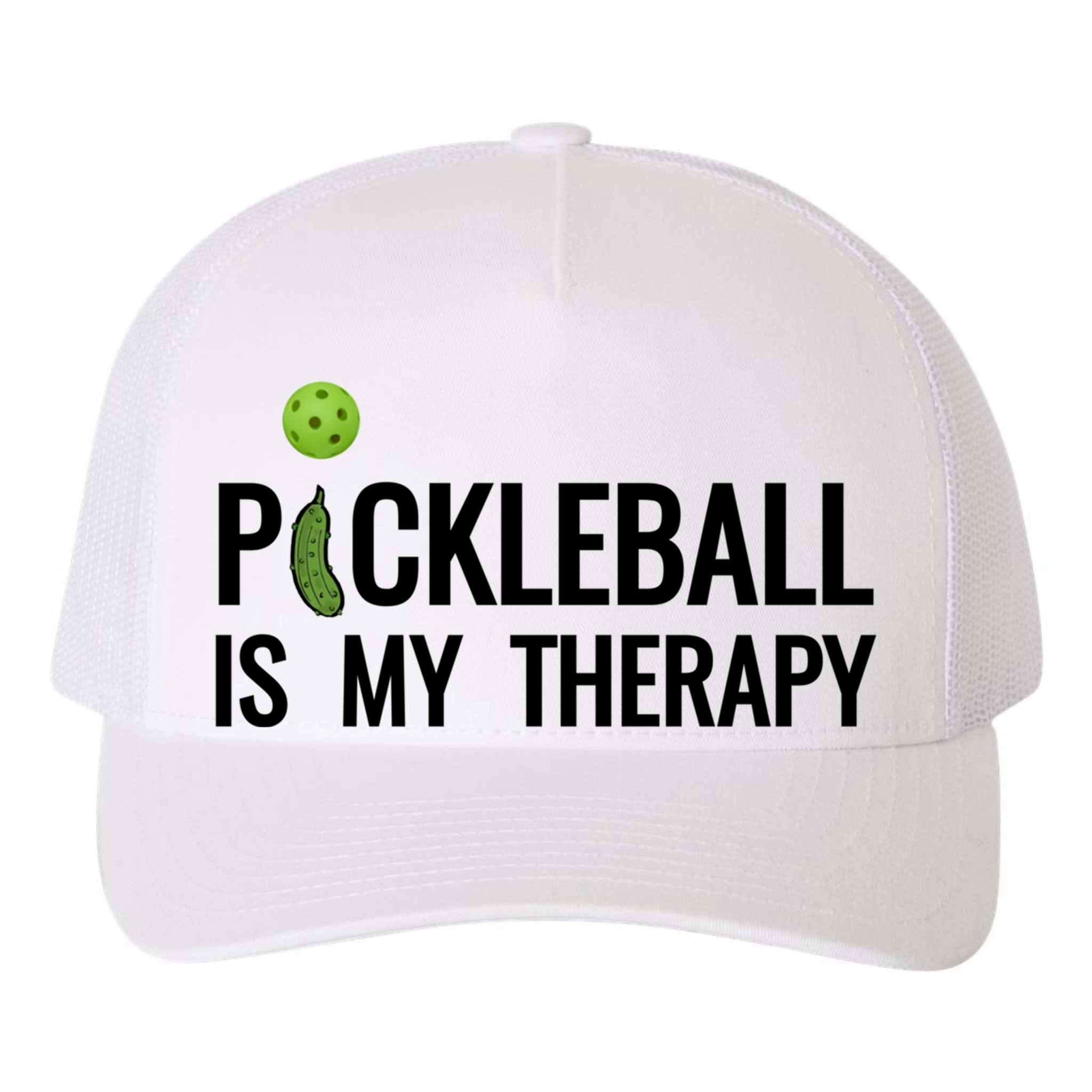Pickleball Is My Therapy Funny Pickleball Players Gift Yupoong Adult 5-Panel Trucker Hat