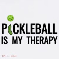 Pickleball Is My Therapy Funny Pickleball Players Gift Flatbill Hat
