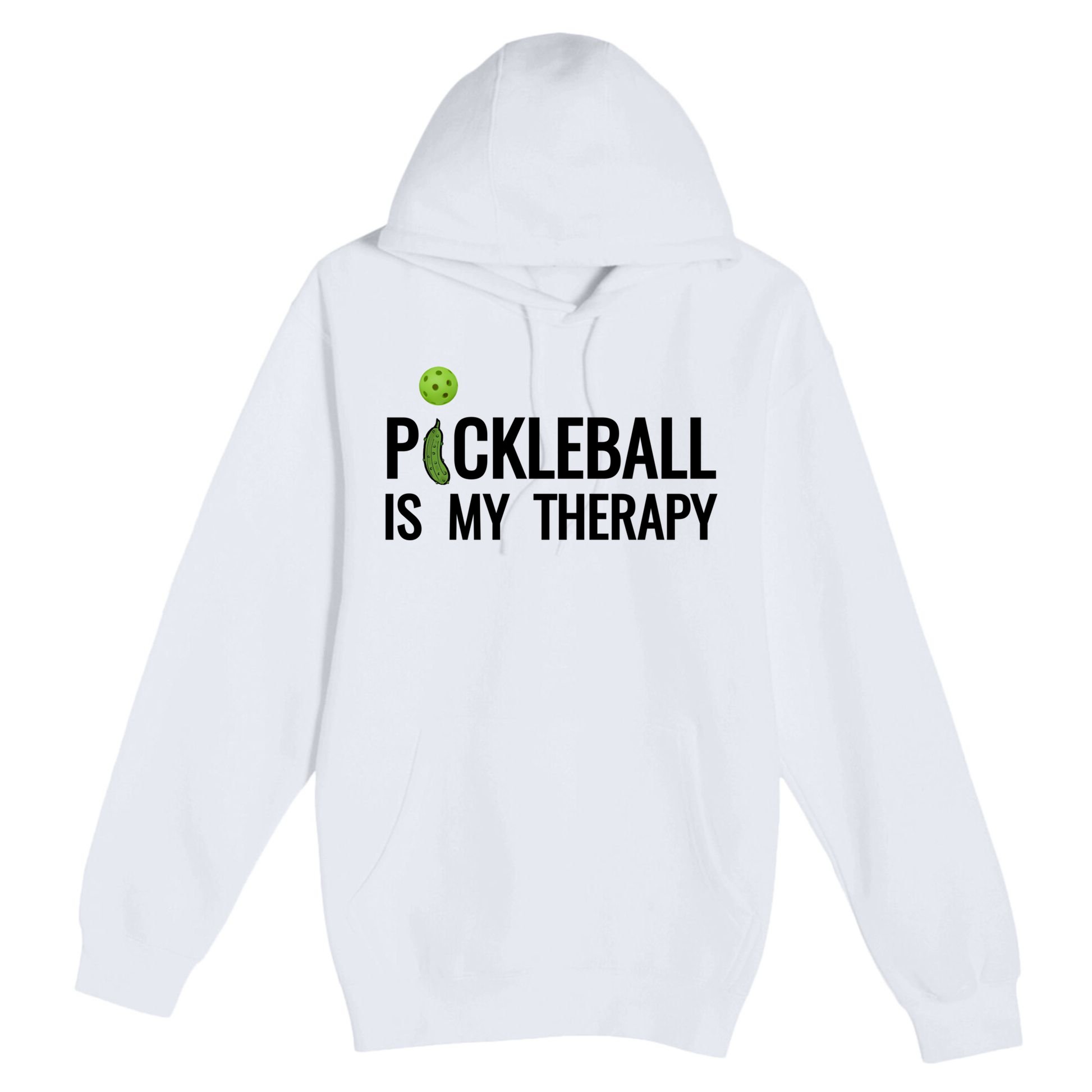 Pickleball Is My Therapy Funny Pickleball Players Gift Premium Pullover Hoodie